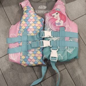 Pink and Blue Mermaid Life Jacket with Safety Straps